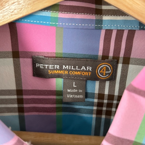 Men’s Peter Millar plaid shirt size Large - Picture 3 of 3